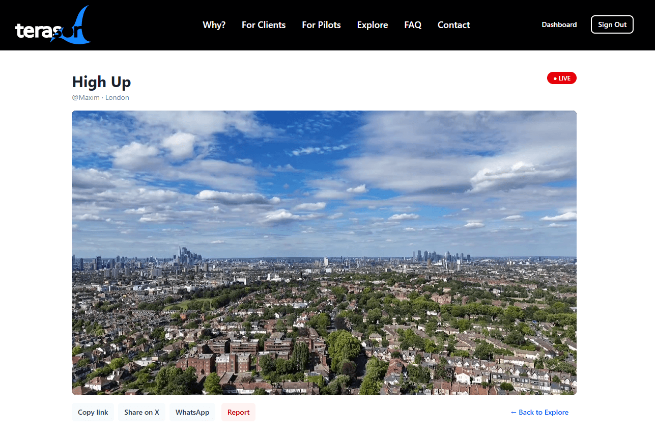 Watch Live Drone Flights Free, No Account Needed